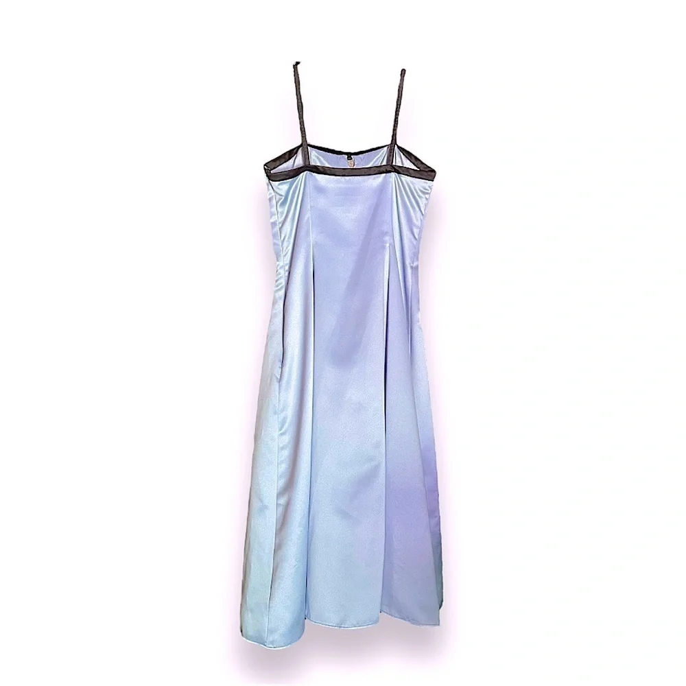 Jessica McClintock Gunne Sax Lavender Blue Silky Vintage Prom Dress Women 9/10